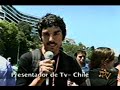 Delfin Quishpe en su visita a Chile