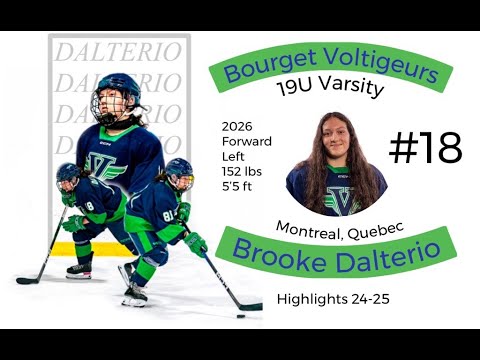 2024-25 Season Highlights - Brooke Dalterio #18 (19U Varsity Hockey)
