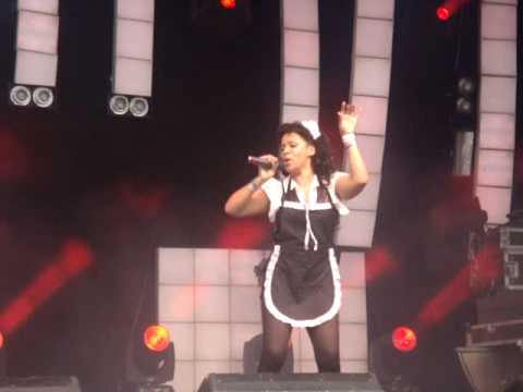 Manchester pride - Terry introducing rowetta on the main stage 31/08/09