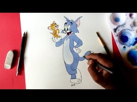 how to draw tom n jerry