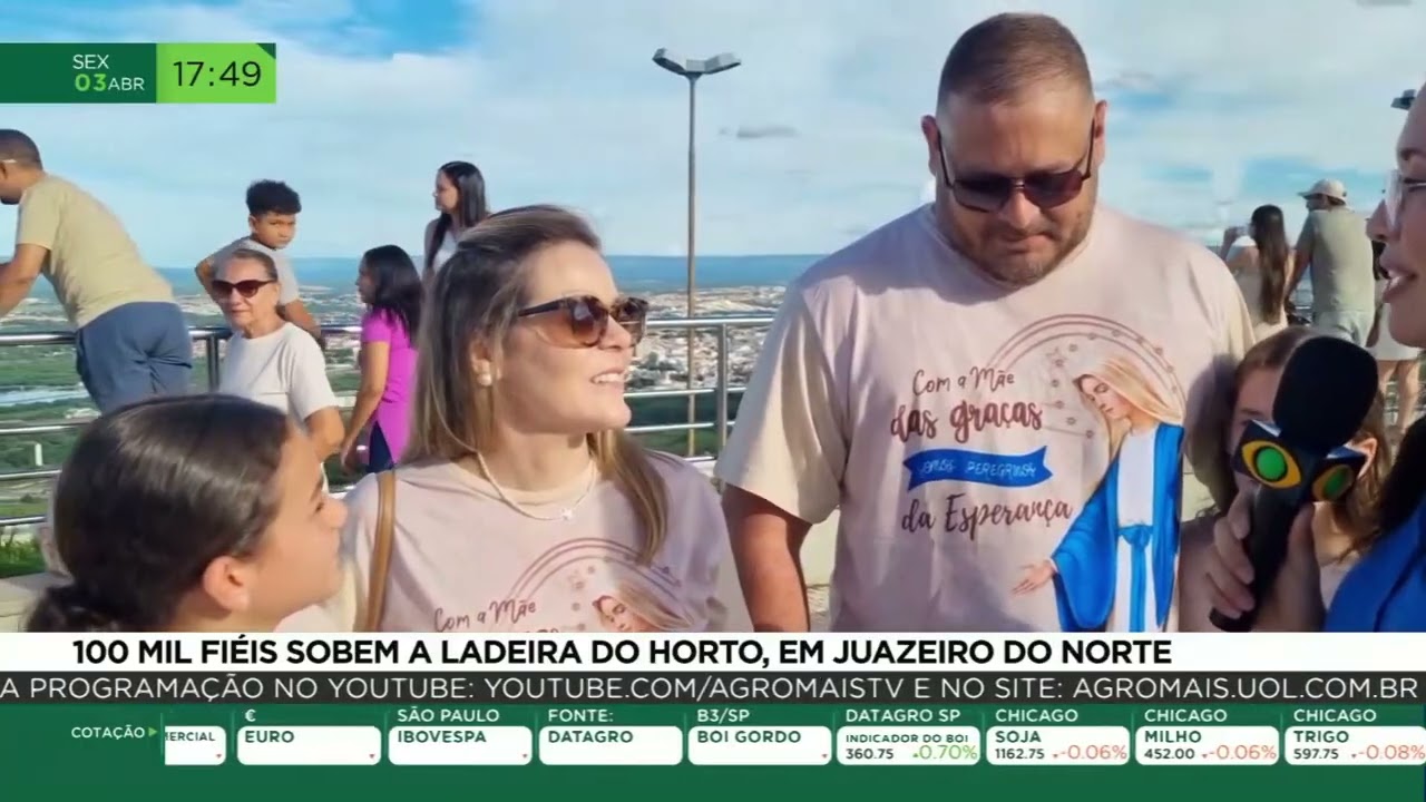 100 mil fiéis sobem a ladeira do Horto, em Juazeiro do Norte