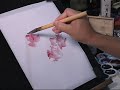 watercolor painting demo: roses and butterfly