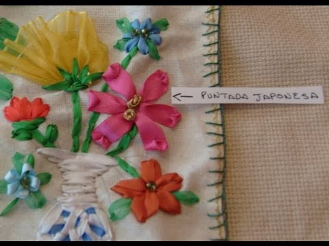 DIY Cómo bordar en listón la puntada japonesa.