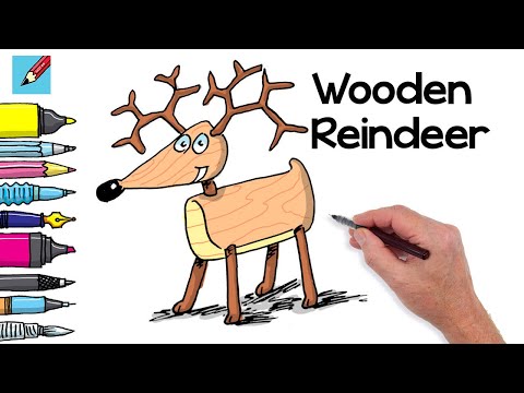 How to draw a Reindeer Real Easy