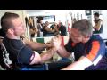 Arm Wrestling - Devon Larratt vs John Brzenk (practice) - vancouverarmwrestling.com