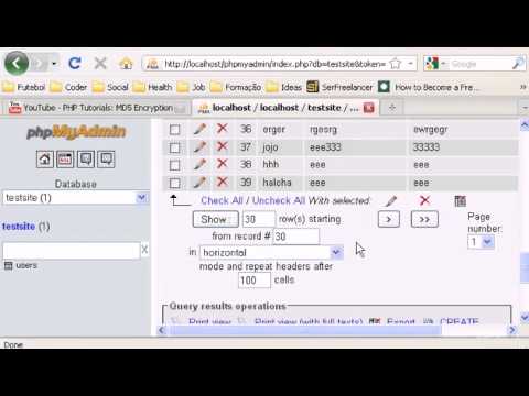 how to set md5 password in phpmyadmin