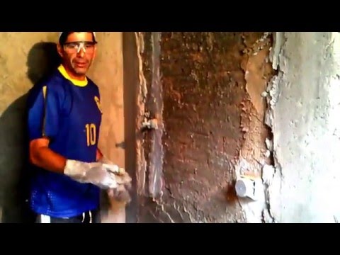 rebocar paredes - Rebocar parede, para receber revestimento.