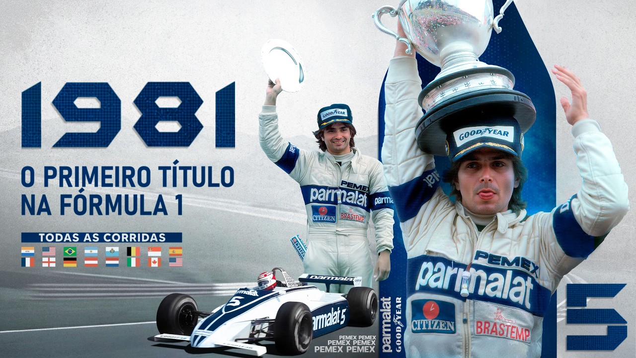 PIQUET CAMPEÃO Mundial de Fórmula 1 - TODAS AS CORRIDAS DE 1981