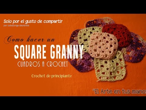 cuadritos a crochet - En este vídeo le muestro como estoy haciendo mis cuadritos a crochet para el reto de #crochetmoodblanket2014 espero les ayude, yo soy una tejedora principian...