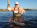 Captain Gary Giles catches a Pompano on the fly using the Giles Clouser