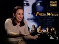 hilary and her real-life counterpart in the film discuss making 