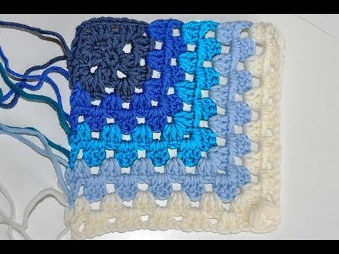 granny spirale - http://www.nadelspiel.com/ * Wie Du dieses einfache Granny Square in Reihen häkelst und dabei mit Farben spielst, lernst Du mit diesem Video... Help us capti...