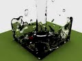 Blender fluids + yafray + obstacle Blender fluids + yafray + obstacle