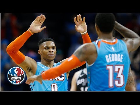 Video: Russell Westbrook, Paul George lead Thunder to win vs. Spurs | NBA Highlights