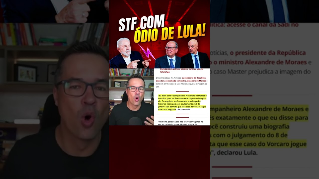 STF COM ÓDIO de Lula: saiba o motivo!