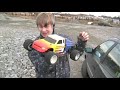 Traxxas Rustler crash and burn. Traxxas Rustler crash and burn.
