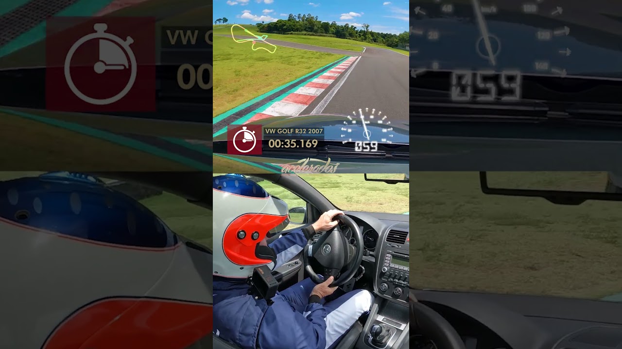 TBT: VOLTA RÁPIDA DO GOLF MK5 R32 NA VOLTA RÁPIDA COM RUBENS BARRICHELLO! 😱🚘🚨