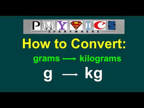 how to turn kg into g