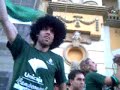 Pietrus cogiendo mi pancarta (Celebracion Liga Unicaja)