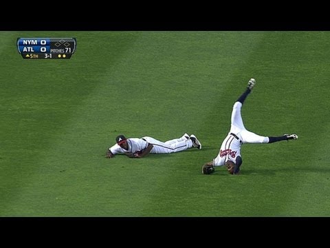Video: Upton brothers collide, B.J. makes catch
