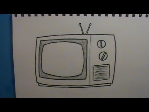 how to draw t.v