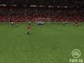 Beautiful free kick from Nani in FIFA 10!!!