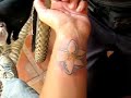 Polynesian flower tattoo