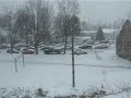 Snowing at Elizabethtown, PA train station