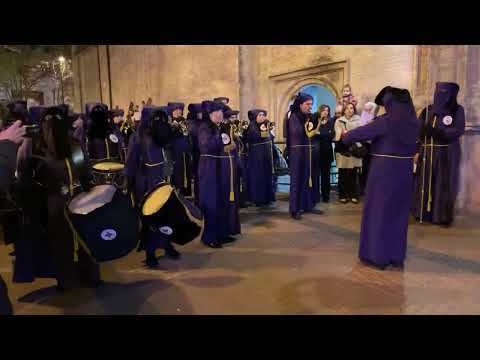 Nazarenos - Salida de la Procesión del Nazareno. Semana Santa Zaragoza 2023 Lunes Santo