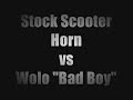 Stock Scooter Horn vs Wolo \"Bad Boy\" Stock Scooter Horn vs Wolo \"Bad Boy\"