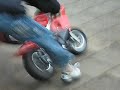 minibike burnout gemaakt door dooie
