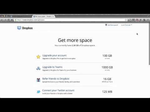 how to get more free space on dropbox