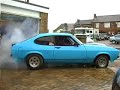 425 cubic inch olds in a Ford Capri - burnout