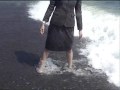 Japanese WETLOOK movie in the sea.