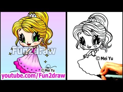 Prom Girl in Beautiful Dress How to Draw People - Cartoon Tutorial
