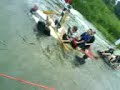 BRANDY WHARF - raft race sinking