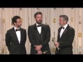 ben affleck george clooney and grant heslov crack jokes while answering questions about winning the best picture oscar. for more cnn videos, visit our site a...