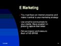 Marketing Training video # 3 - E Marketing