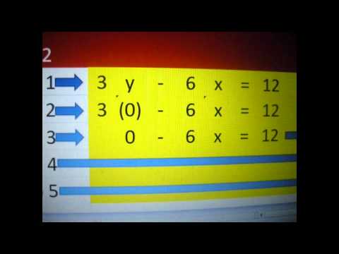 how to determine x intercept in excel