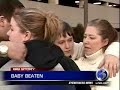 Babysittter swings infant into door frame