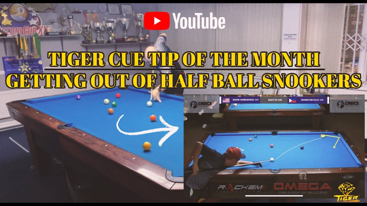 How to get out of half ball snookers