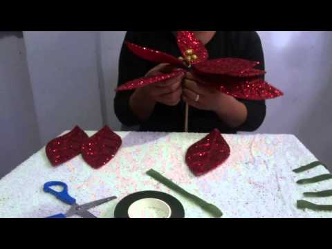 Flor de Nochebuena con fomi (4 de 5) Manualidades Ideas Kenita