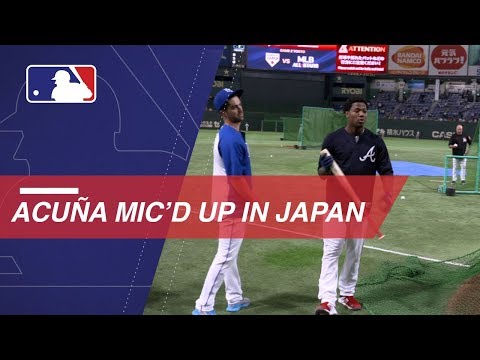 Video: Acuna Jr. sings and dances while mic'd up in Japan