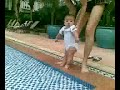Renny playing at the swim pool Renny playing at the swim pool