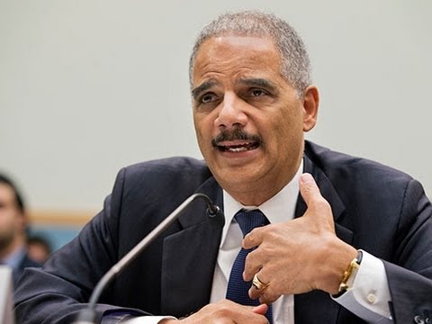 Republican - Attorney General Eric Holder briefly went off-script Wednesday in an appearance at the National Action Network convention in New York City to land another b...