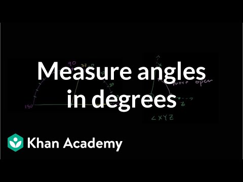 Measuring angles in degrees