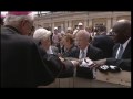 marius tresor and thierry roland with the pope, after the general audience in rome.