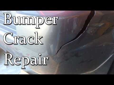 How to repair damaged or cracked bumper : 2007 Hyundai Tucson SUV fiberglass, body filler, primer