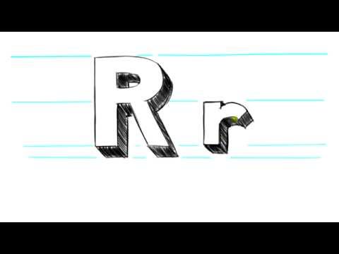 how to draw letter r in 3d