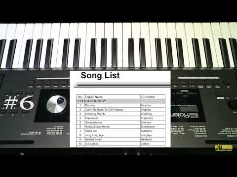 Demo Roland E-X20: Bài hát từ 1-10